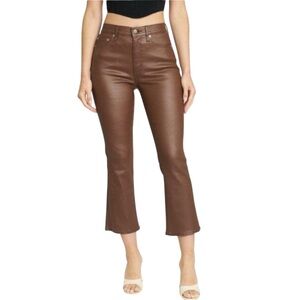 NWT Daze Women’s Shy Girl Coated Denim Cropped